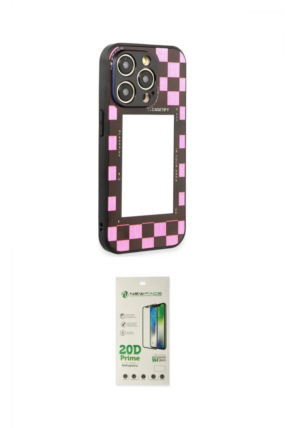 ieg™ iPhone 12 Pro Max Kılıf Odak Klasik Serisi - Siyah 20D Premium Cam Ekran Koruyucu