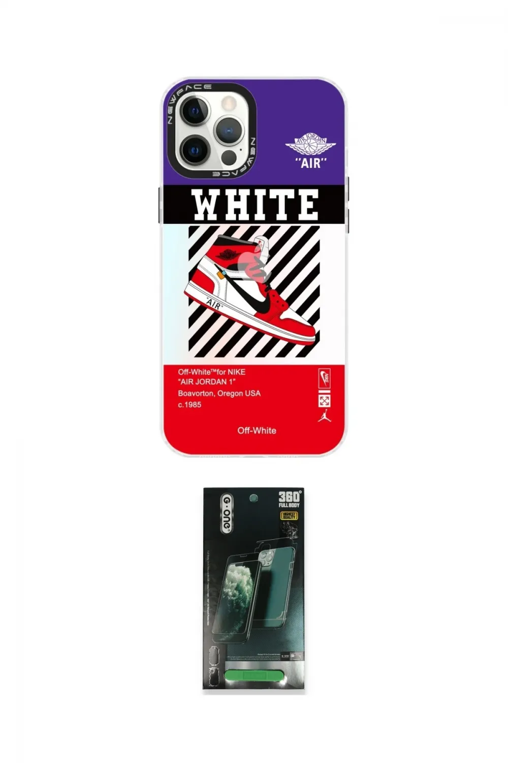 ieg™ iPhone 12 Pro Max Kılıf Siluet Çizgi Koleksiyonu - Şeffaf 360 Full Body Arka Koruyucu