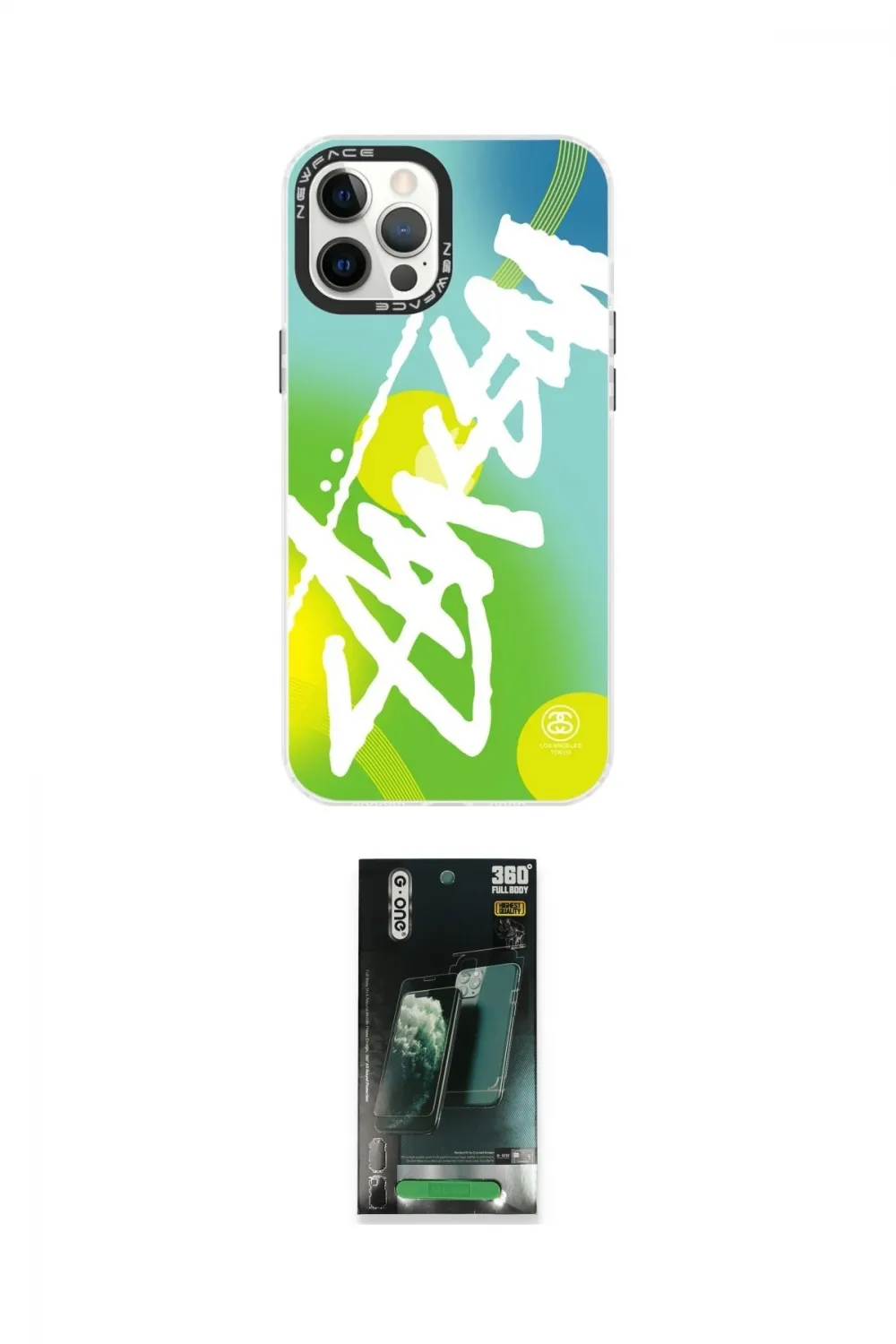 ieg™ iPhone 12 Pro Max Kılıf Siluet Çizgi Koleksiyonu - Şeffaf 360 Full Body Arka Koruyucu