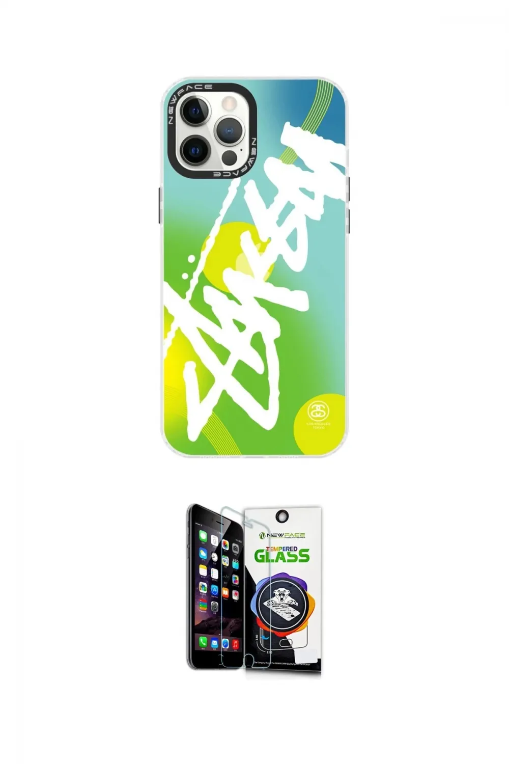ieg™ iPhone 12 Pro Max Kılıf Siluet Çizgi Koleksiyonu - Şeffaf Temperli Cam Ekran Koruyucu