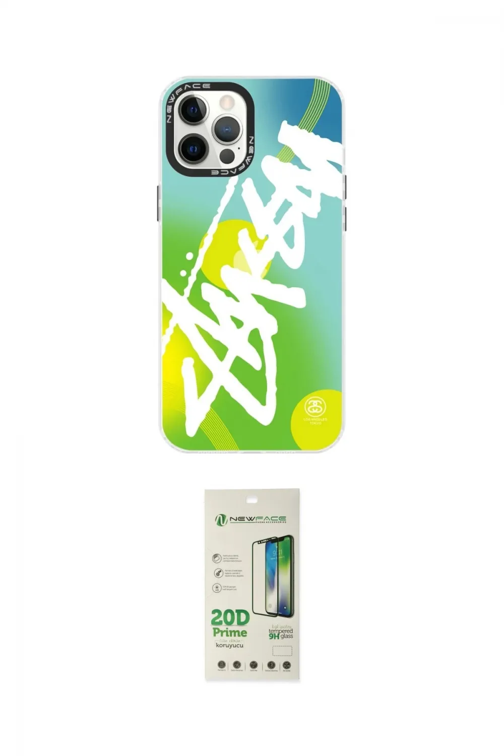ieg™ iPhone 12 Pro Max Kılıf Siluet Çizgi Koleksiyonu - Siyah 20D Premium Cam Ekran Koruyucu