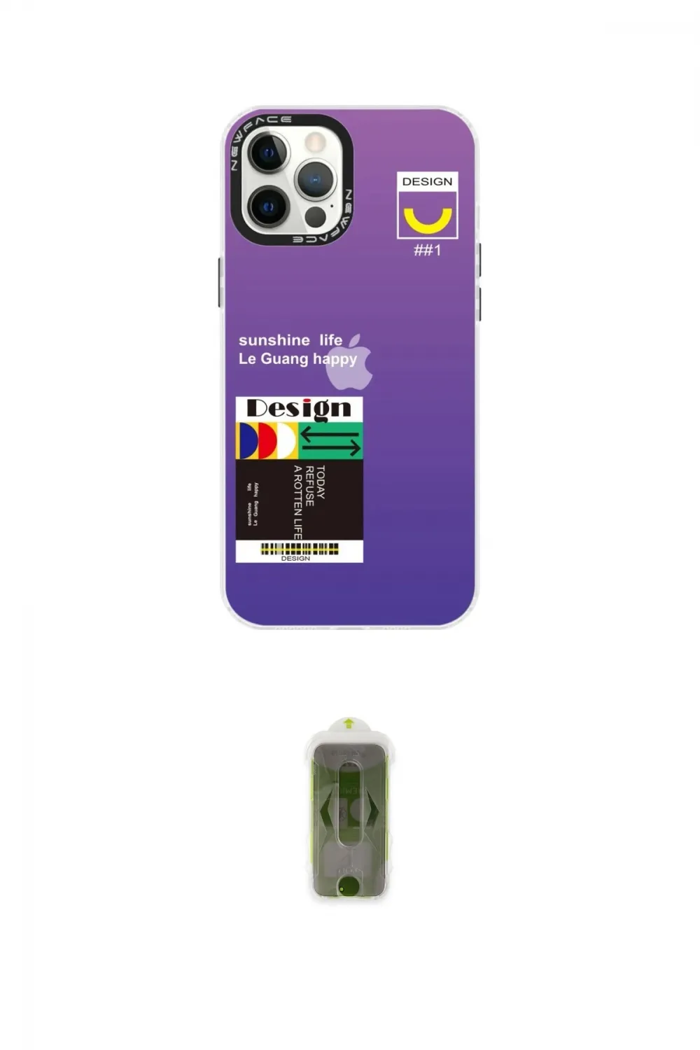 ieg™ iPhone 12 Pro Max Kılıf Siluet Çizgi Koleksiyonu - Siyah Joko Magic 5D Hayalet Cam