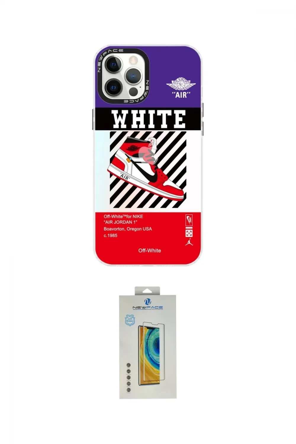 ieg™ iPhone 12 Pro Max Kılıf Siluet Çizgi Koleksiyonu - Siyah Polymer Nano Ekran Koruyucu