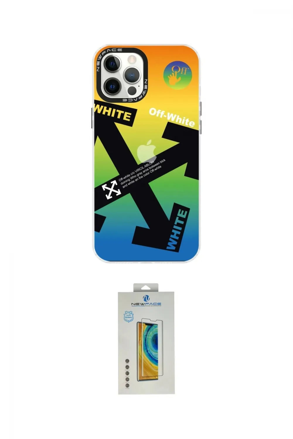 ieg™ iPhone 12 Pro Max Kılıf Siluet Çizgi Koleksiyonu - Siyah Polymer Nano Ekran Koruyucu