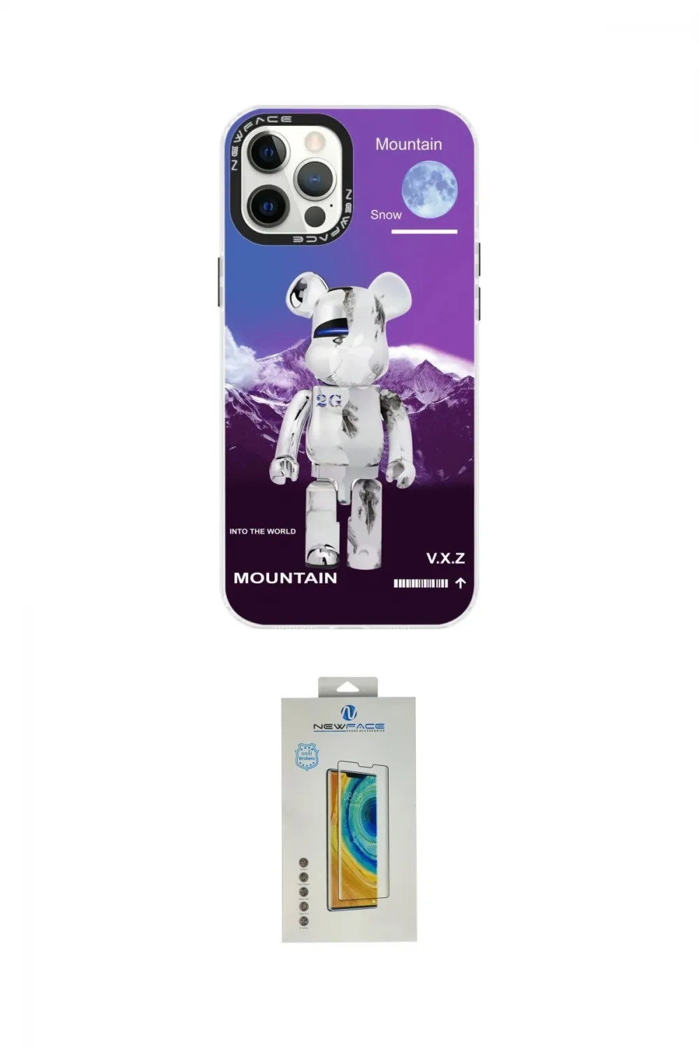 ieg™ iPhone 12 Pro Max Kılıf Siluet Çizgi Koleksiyonu - Siyah Polymer Nano Ekran Koruyucu