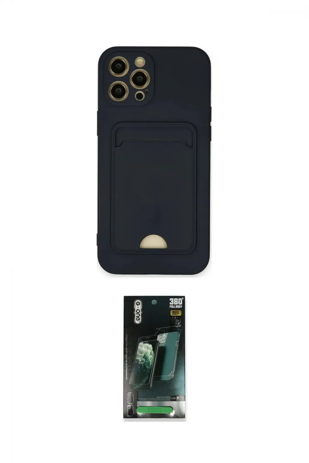 ieg™ iPhone 12 Pro Max Kılıf Vadi Çizgi Prime - Şeffaf 360 Full Body Arka Koruyucu