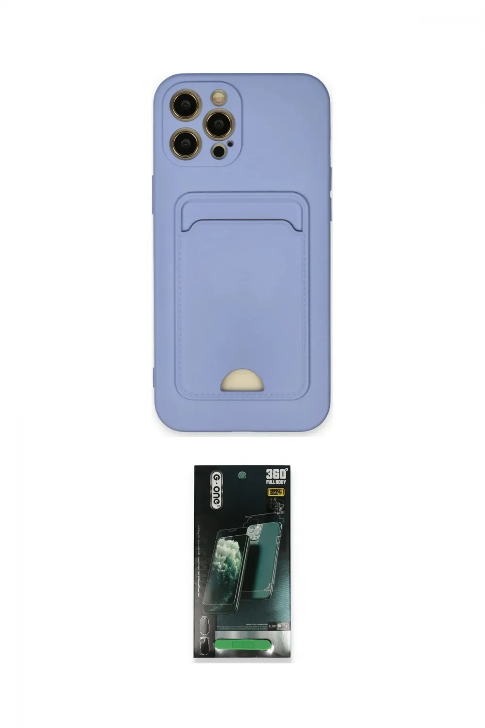 ieg™ iPhone 12 Pro Max Kılıf Vadi Çizgi Prime - Şeffaf 360 Full Body Arka Koruyucu