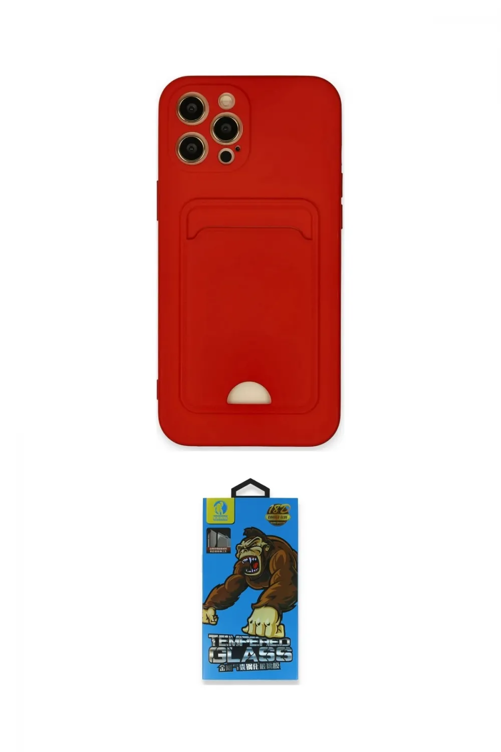 ieg™ iPhone 12 Pro Max Kılıf Vadi Çizgi Prime - Siyah 18D Cam Ekran Koruyucu