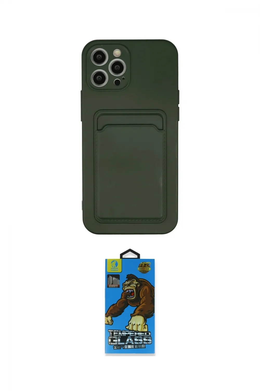 ieg™ iPhone 12 Pro Max Kılıf Vadi Çizgi Prime - Siyah 18D Cam Ekran Koruyucu