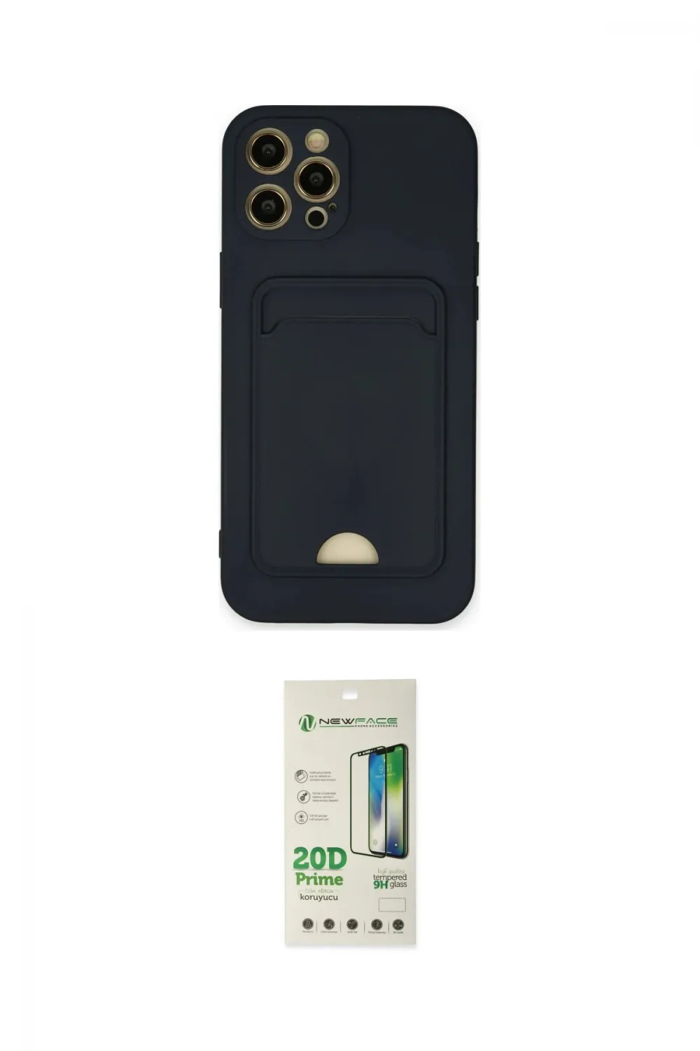 ieg™ iPhone 12 Pro Max Kılıf Vadi Çizgi Prime - Siyah 20D Premium Cam Ekran Koruyucu