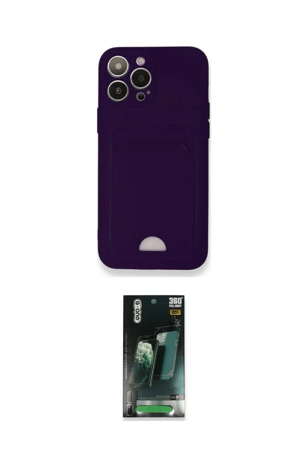ieg™ iPhone 12 Pro Max Kılıf Vadi Çizgi Prime - Siyah 360 Mat Full Body Arka Koruyucu