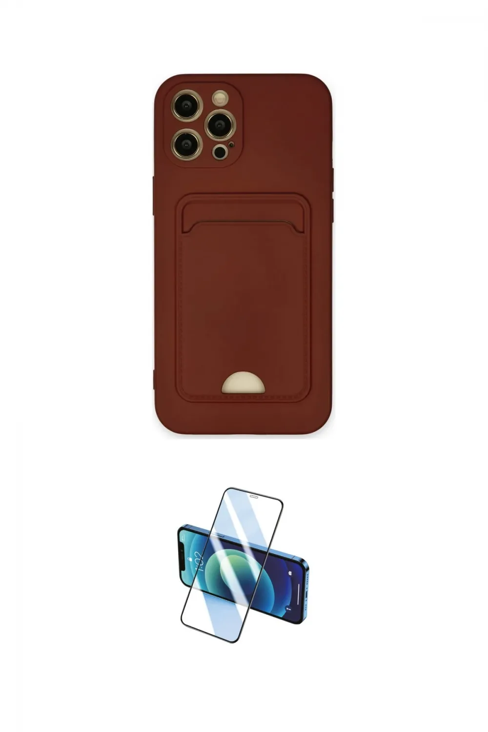 ieg™ iPhone 12 Pro Max Kılıf Vadi Çizgi Prime - Siyah 3D Antistatik Seramik Nano Ekran Koruyucu