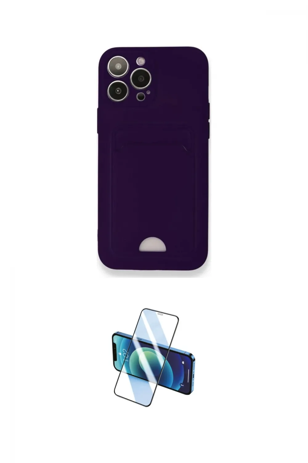 ieg™ iPhone 12 Pro Max Kılıf Vadi Çizgi Prime - Siyah 3D Antistatik Seramik Nano Ekran Koruyucu