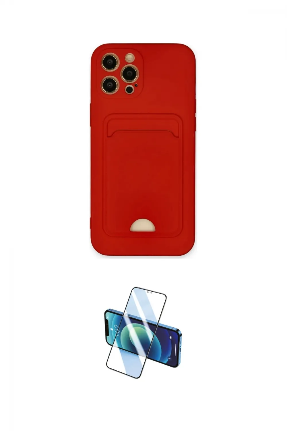 ieg™ iPhone 12 Pro Max Kılıf Vadi Çizgi Prime - Siyah 3D Antistatik Seramik Nano Ekran Koruyucu