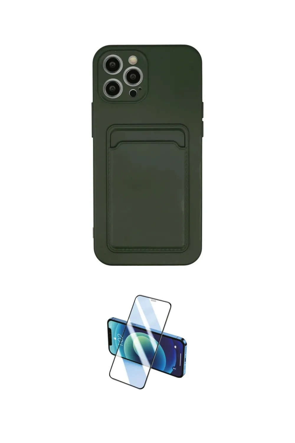 ieg™ iPhone 12 Pro Max Kılıf Vadi Çizgi Prime - Siyah 3D Antistatik Seramik Nano Ekran Koruyucu