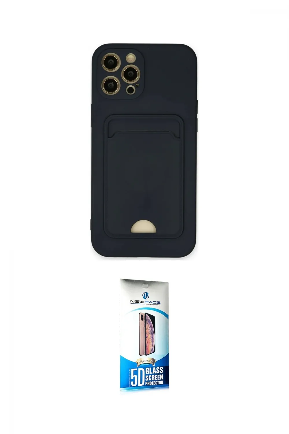 ieg™ iPhone 12 Pro Max Kılıf Vadi Çizgi Prime - Siyah 5D Eko Cam Ekran Koruyucu