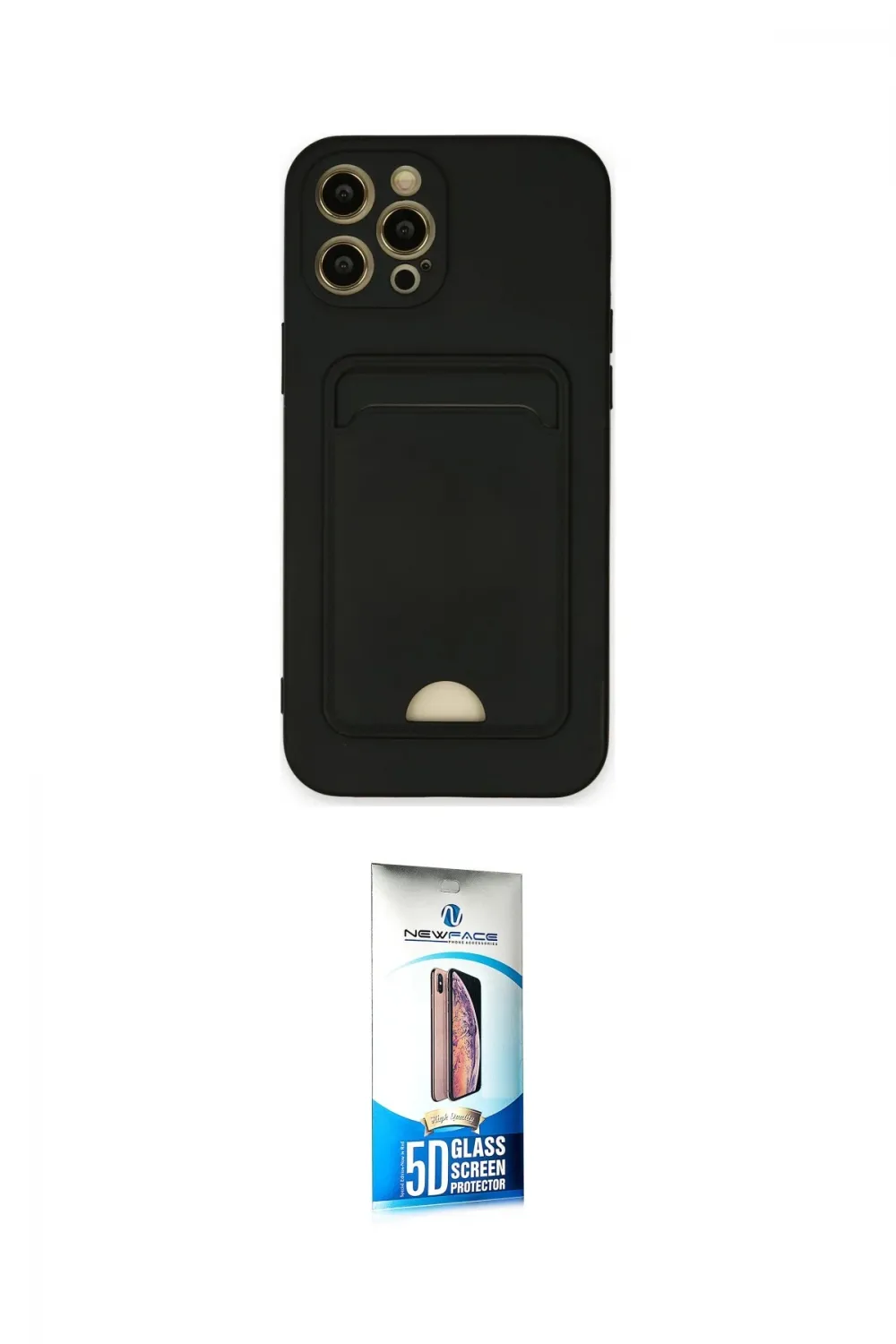 ieg™ iPhone 12 Pro Max Kılıf Vadi Çizgi Prime - Siyah 5D Eko Cam Ekran Koruyucu