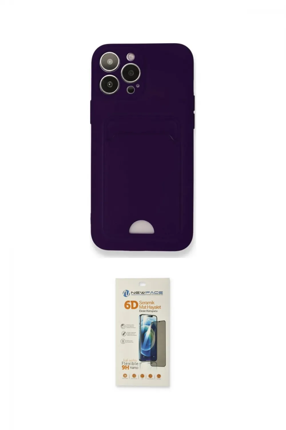 ieg™ iPhone 12 Pro Max Kılıf Vadi Çizgi Prime - Siyah 6D Mat Seramik Hayalet Nano Ekran Koruyucu