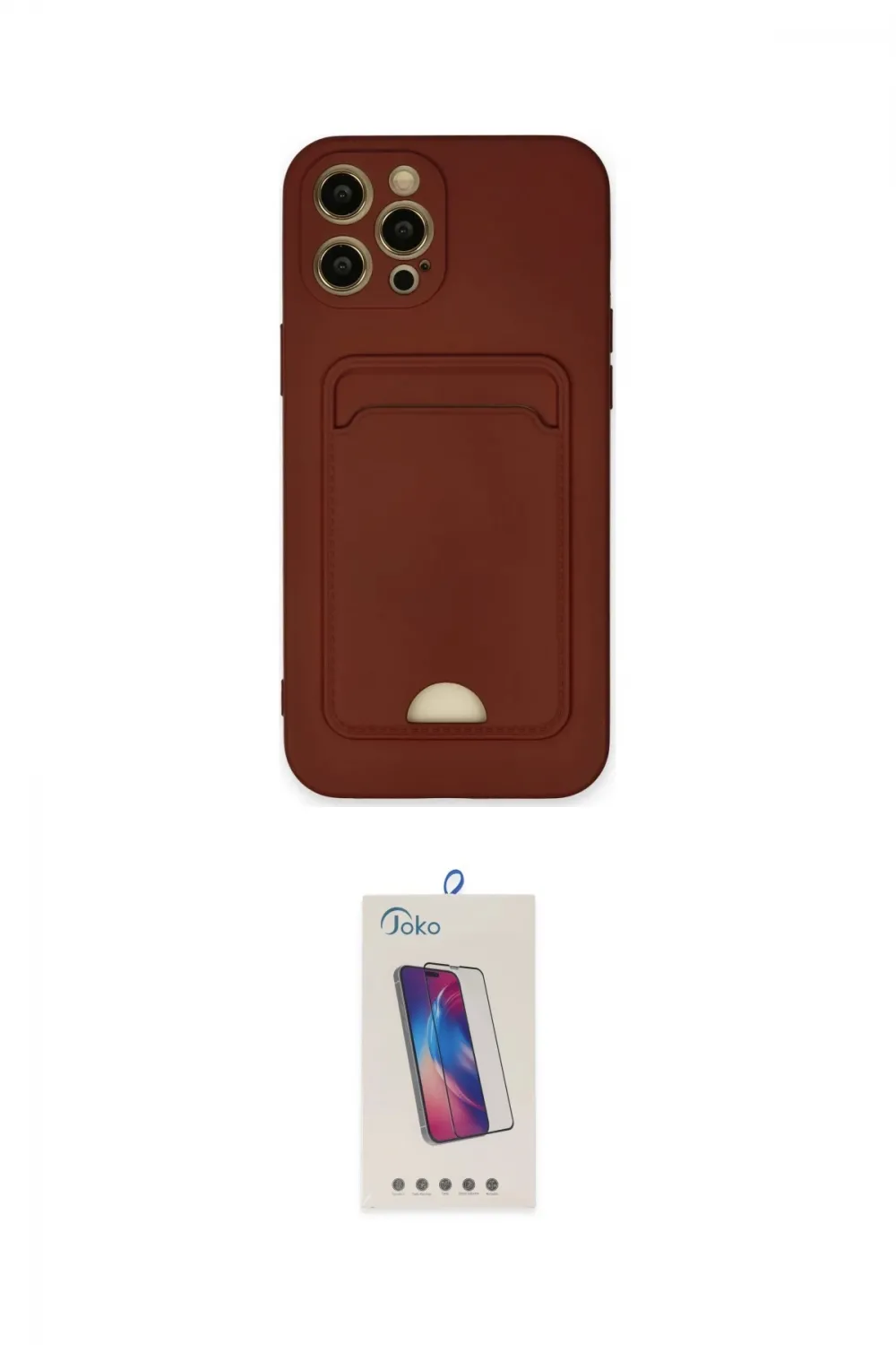 ieg™ iPhone 12 Pro Max Kılıf Vadi Çizgi Prime - Siyah Joko 5D Cam
