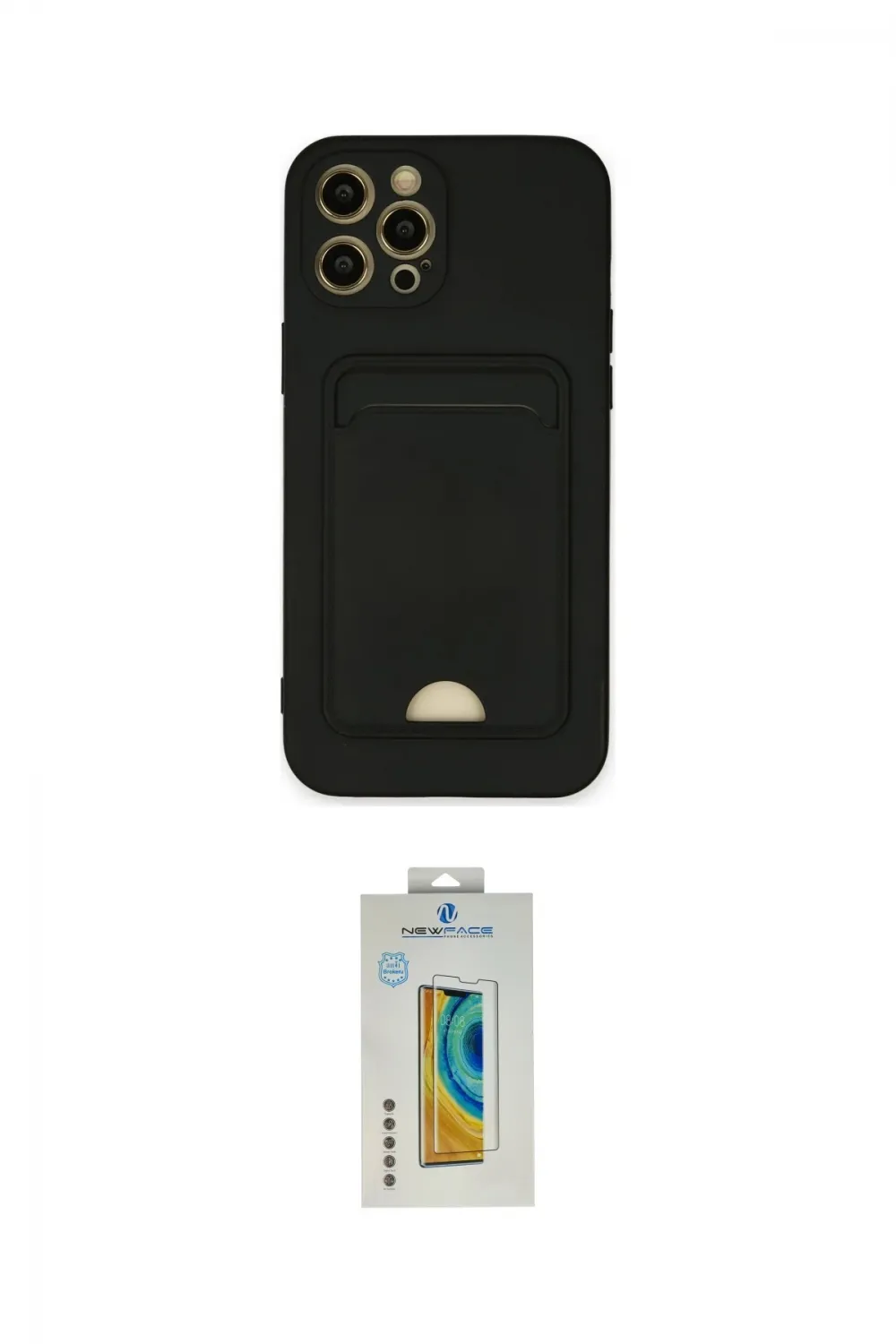 ieg™ iPhone 12 Pro Max Kılıf Vadi Çizgi Prime - Siyah Polymer Nano Ekran Koruyucu