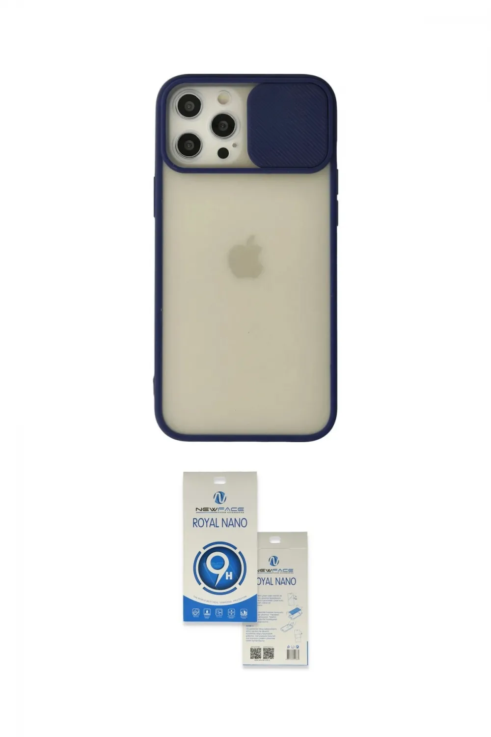ieg™ iPhone 12 Pro Max Kılıf Vadi Çizgi - Şeffaf Royal Nano Ekran Koruyucu