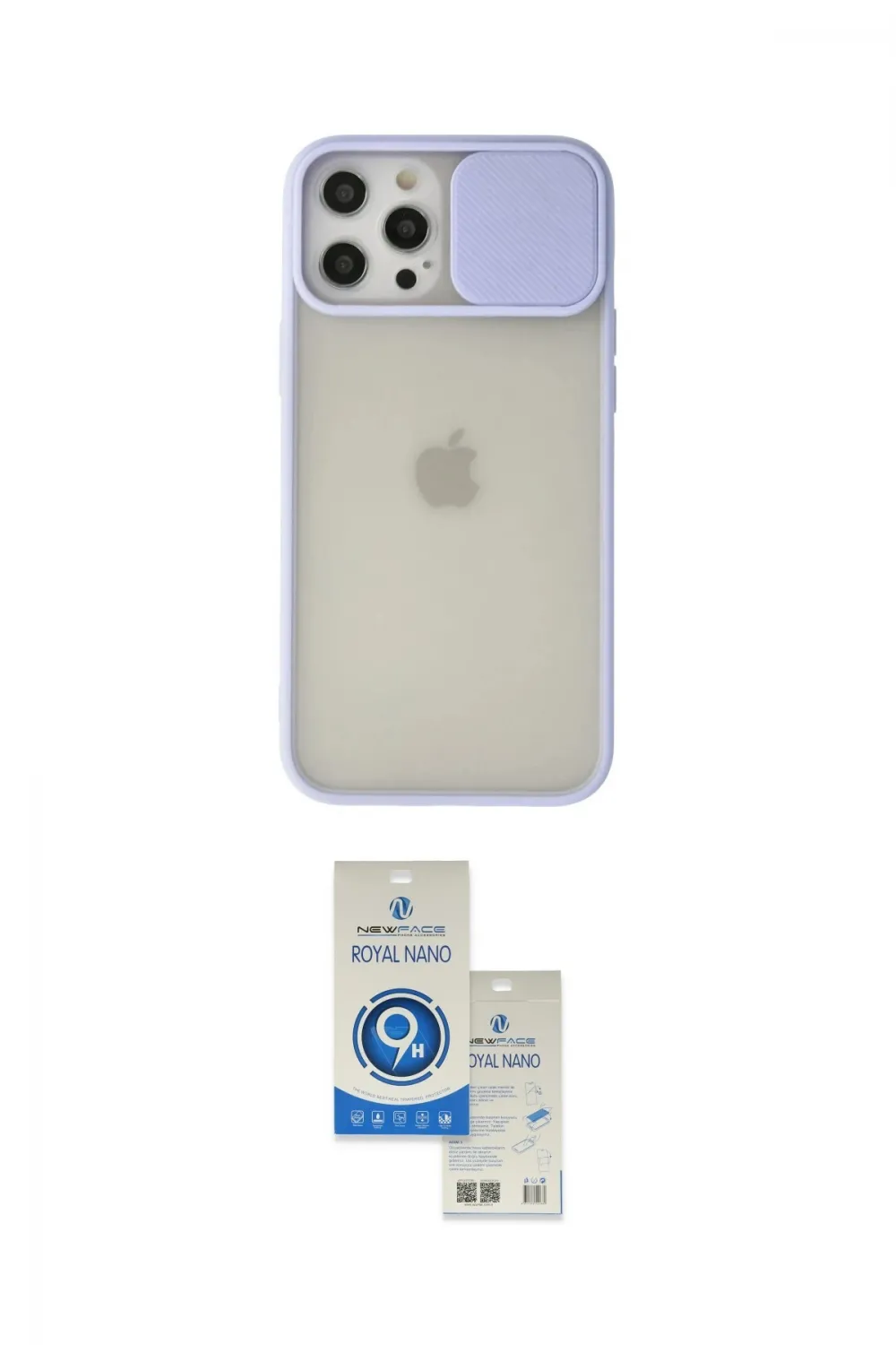 ieg™ iPhone 12 Pro Max Kılıf Vadi Çizgi - Şeffaf Royal Nano Ekran Koruyucu