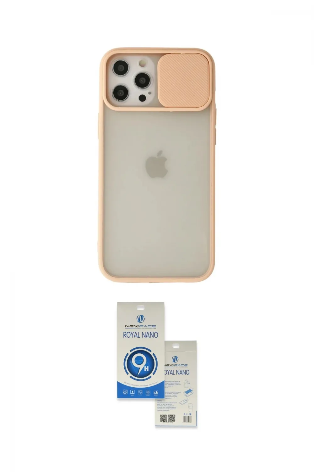ieg™ iPhone 12 Pro Max Kılıf Vadi Çizgi - Şeffaf Royal Nano Ekran Koruyucu