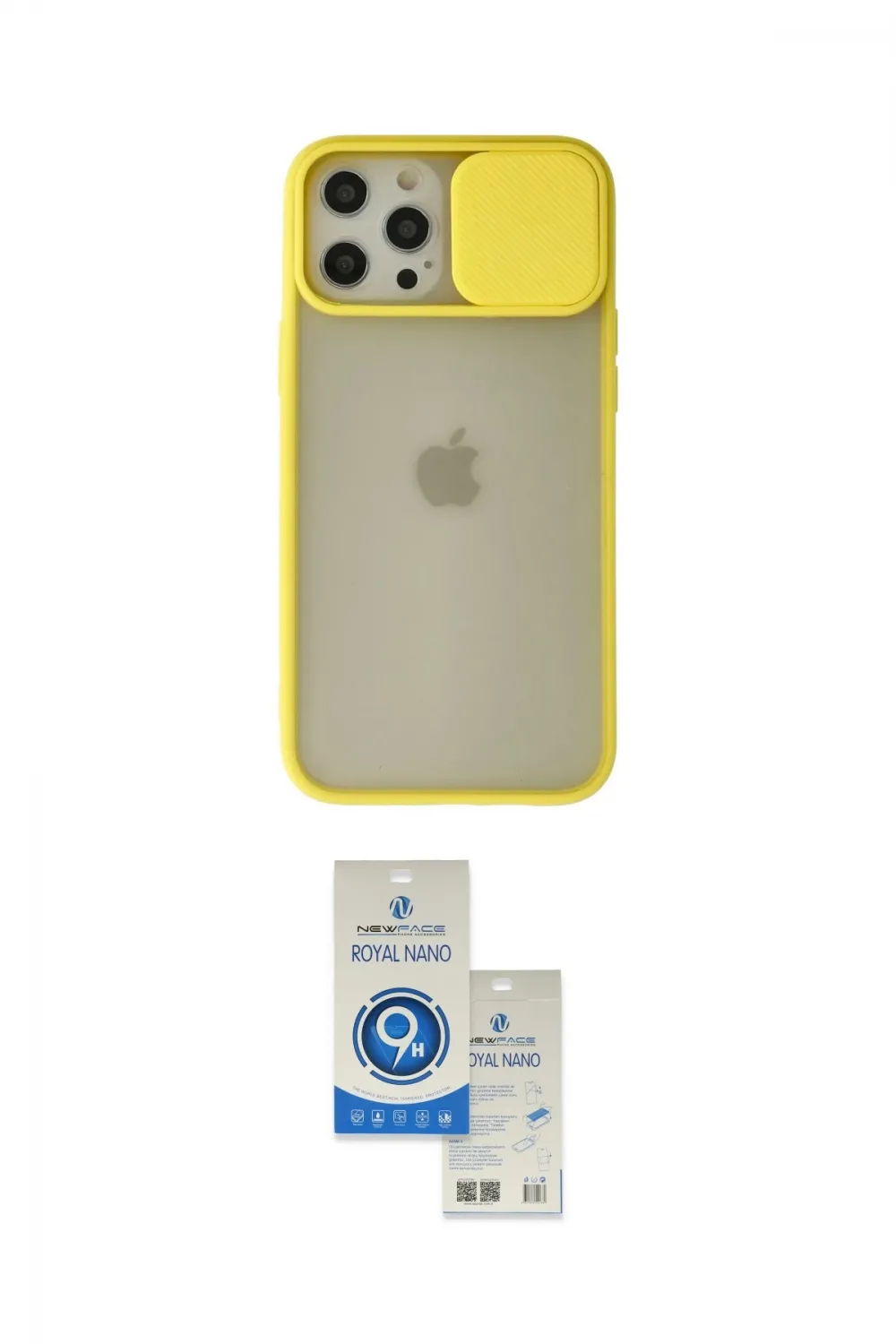 ieg™ iPhone 12 Pro Max Kılıf Vadi Çizgi - Şeffaf Royal Nano Ekran Koruyucu
