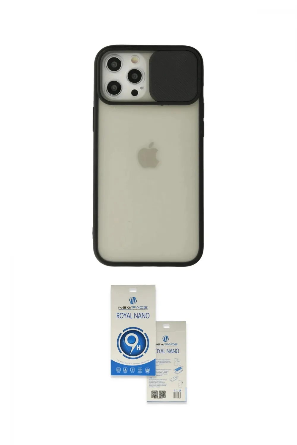 ieg™ iPhone 12 Pro Max Kılıf Vadi Çizgi - Şeffaf Royal Nano Ekran Koruyucu