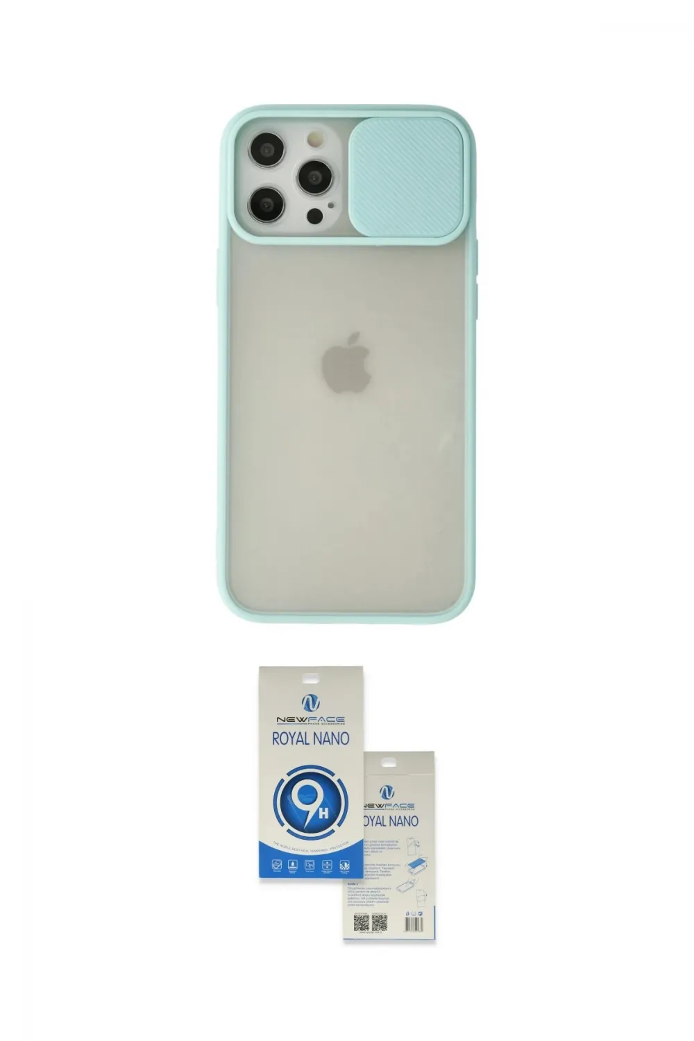 ieg™ iPhone 12 Pro Max Kılıf Vadi Çizgi - Şeffaf Royal Nano Ekran Koruyucu