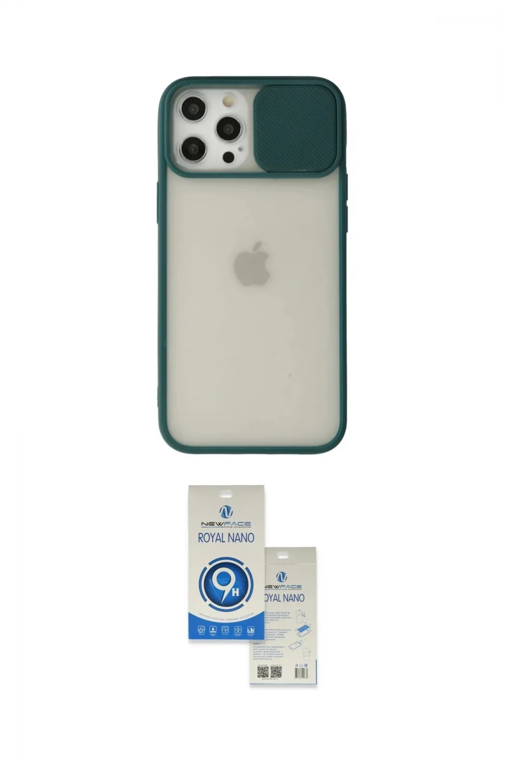 ieg™ iPhone 12 Pro Max Kılıf Vadi Çizgi - Şeffaf Royal Nano Ekran Koruyucu