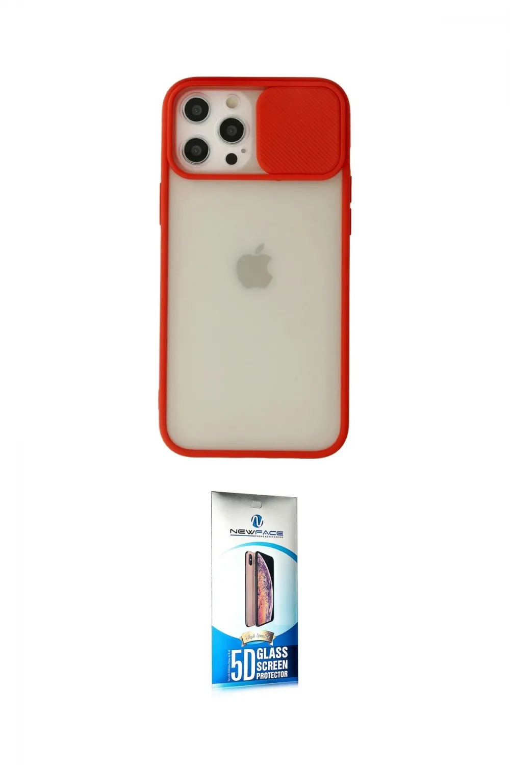 ieg™ iPhone 12 Pro Max Kılıf Vadi Çizgi - Siyah 5D Eko Cam Ekran Koruyucu