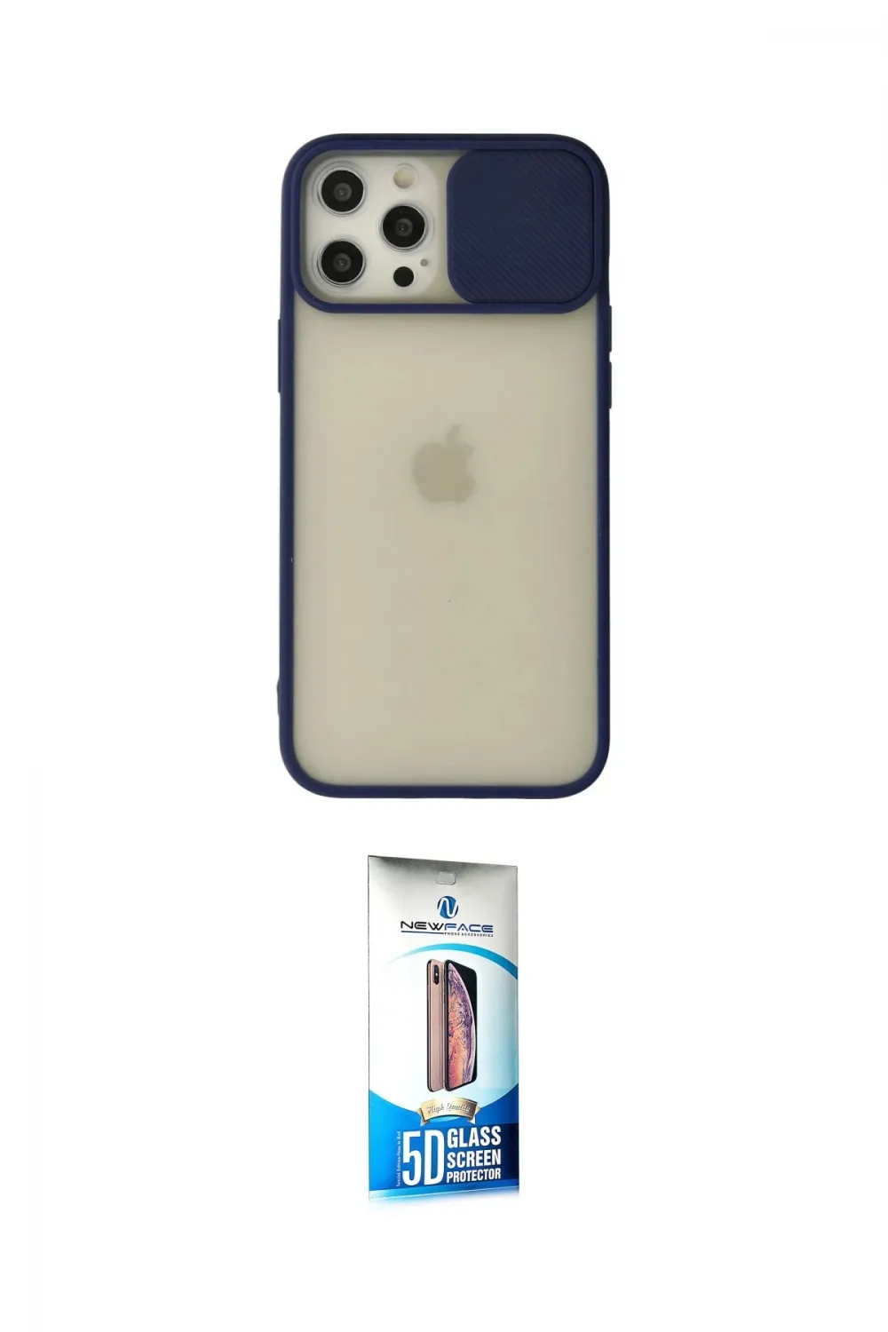 ieg™ iPhone 12 Pro Max Kılıf Vadi Çizgi - Siyah 5D Eko Cam Ekran Koruyucu