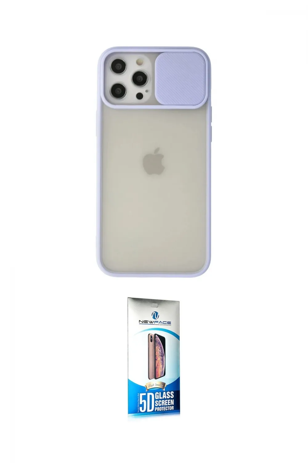 ieg™ iPhone 12 Pro Max Kılıf Vadi Çizgi - Siyah 5D Eko Cam Ekran Koruyucu