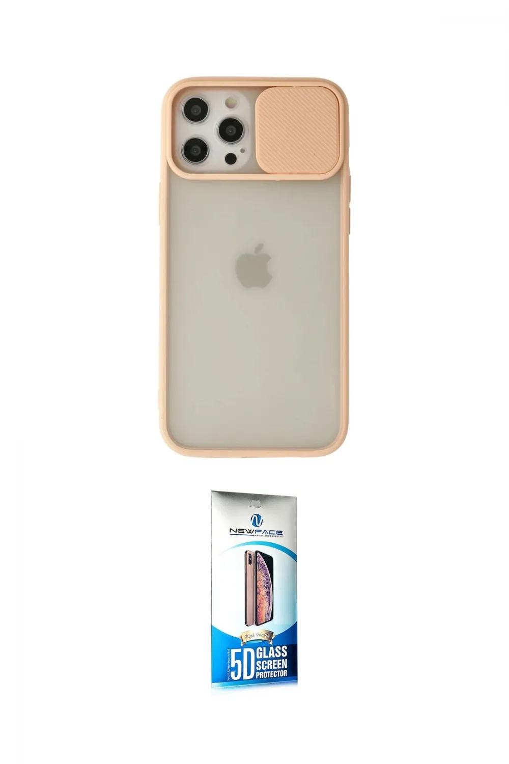 ieg™ iPhone 12 Pro Max Kılıf Vadi Çizgi - Siyah 5D Eko Cam Ekran Koruyucu