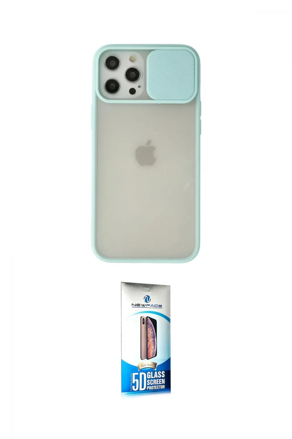 ieg™ iPhone 12 Pro Max Kılıf Vadi Çizgi - Siyah 5D Eko Cam Ekran Koruyucu