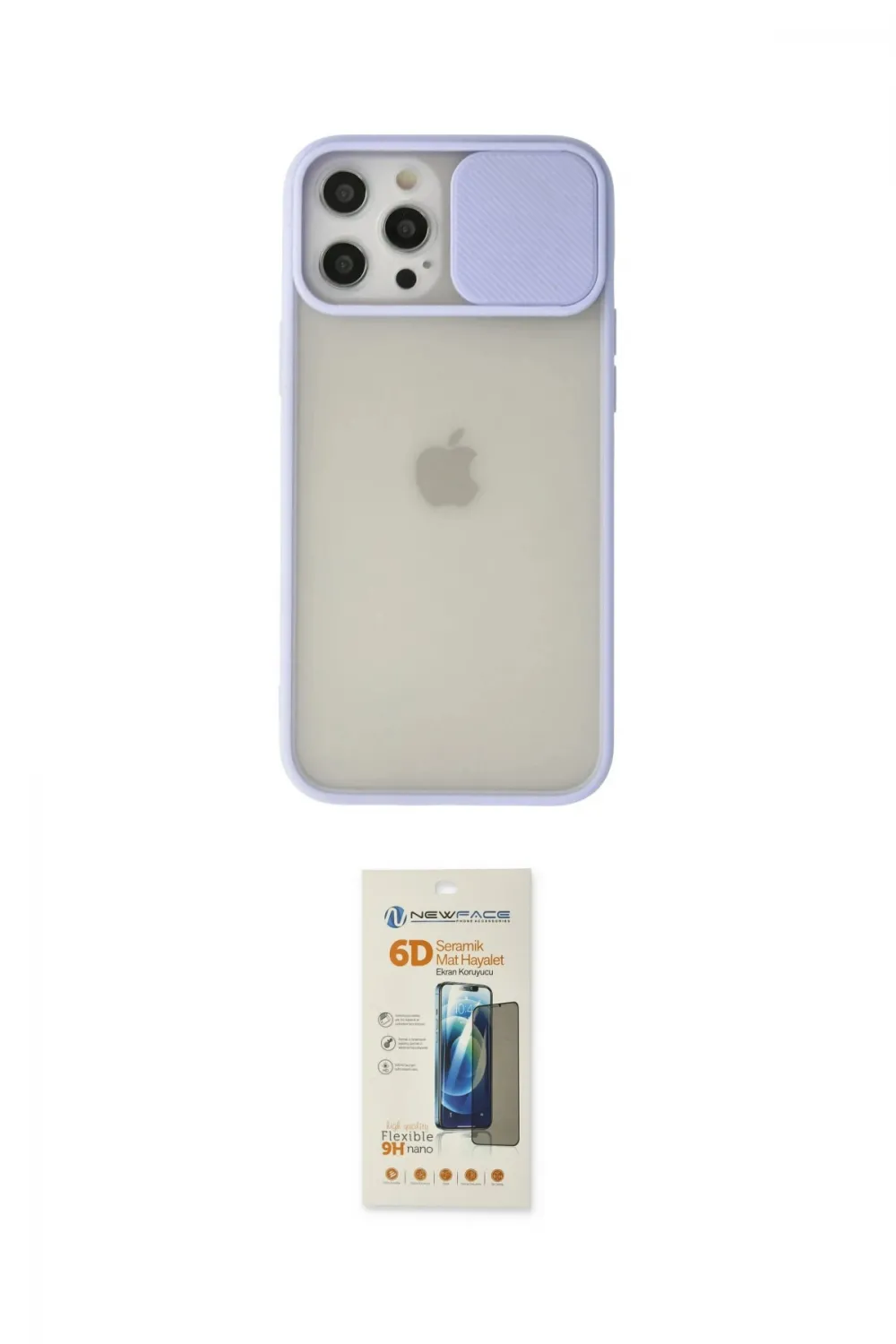 ieg™ iPhone 12 Pro Max Kılıf Vadi Çizgi - Siyah 6D Mat Seramik Hayalet Nano Ekran Koruyucu