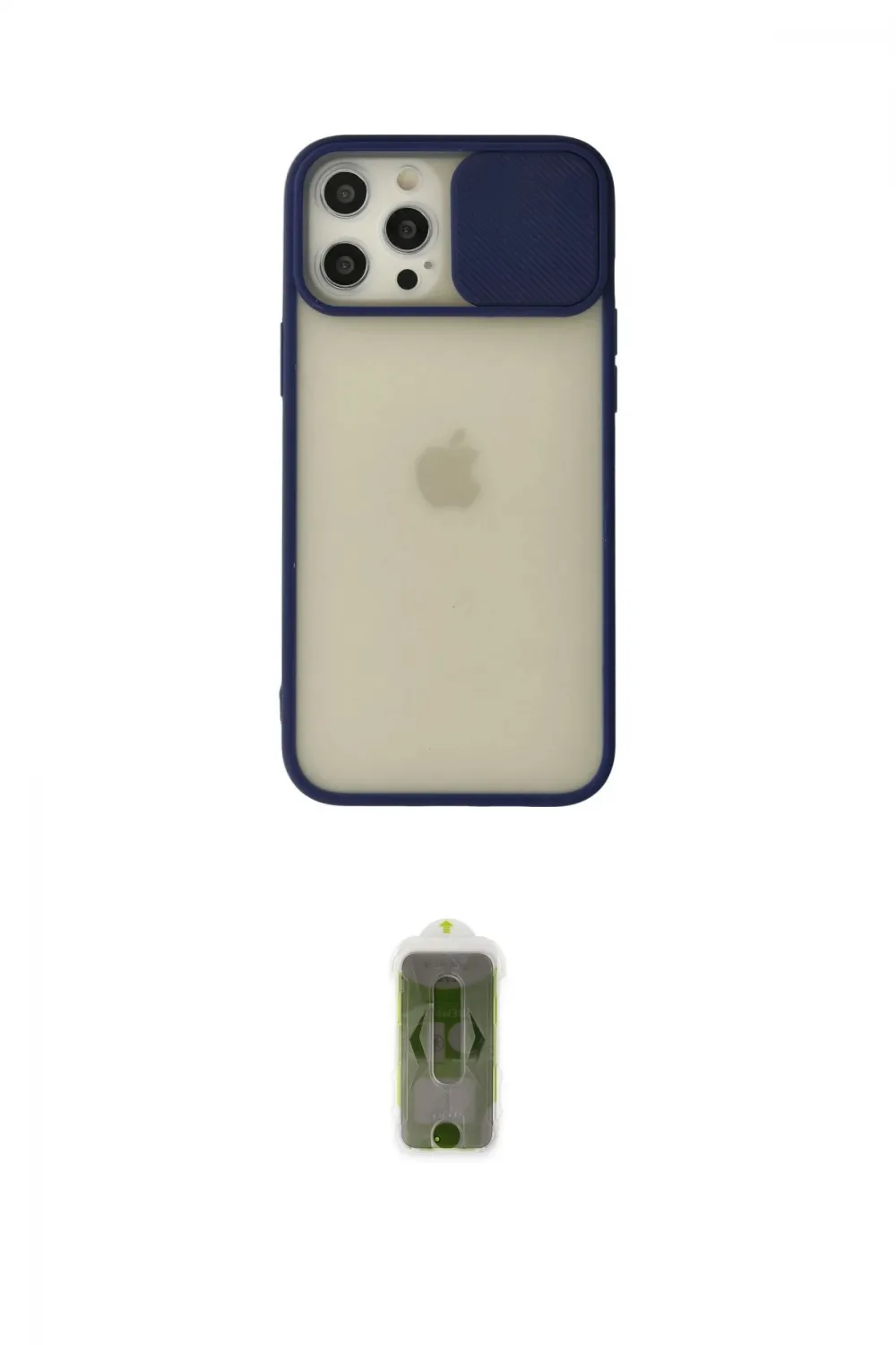 ieg™ iPhone 12 Pro Max Kılıf Vadi Çizgi - Siyah Joko Magic 5D Hayalet Cam