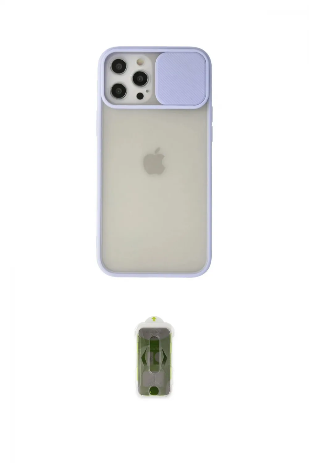 ieg™ iPhone 12 Pro Max Kılıf Vadi Çizgi - Siyah Joko Magic 5D Hayalet Cam