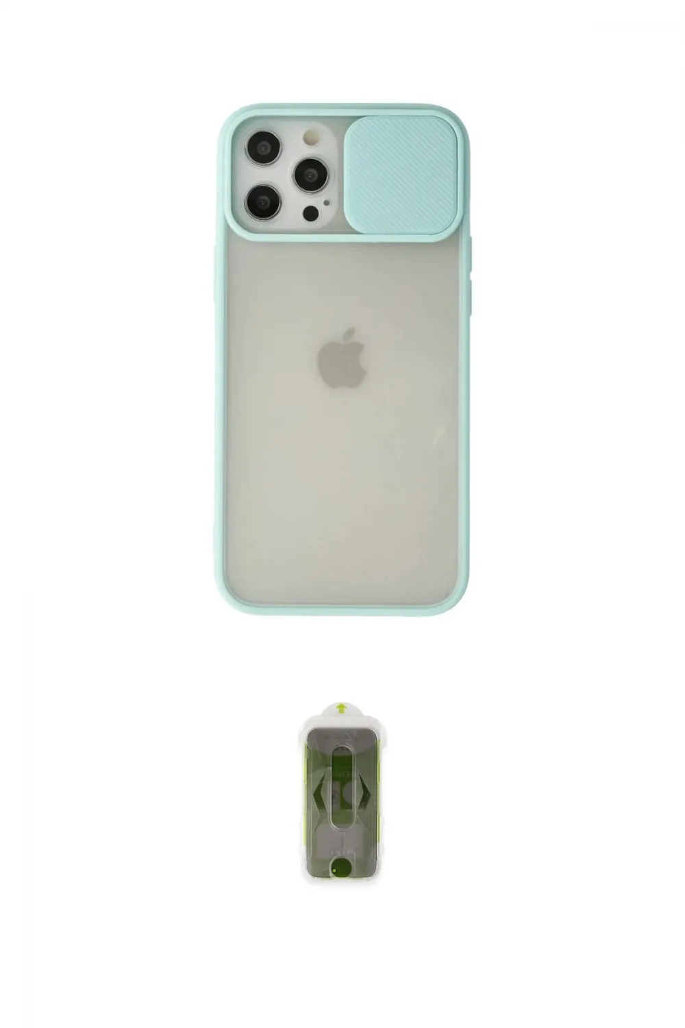 ieg™ iPhone 12 Pro Max Kılıf Vadi Çizgi - Siyah Joko Magic 5D Hayalet Cam