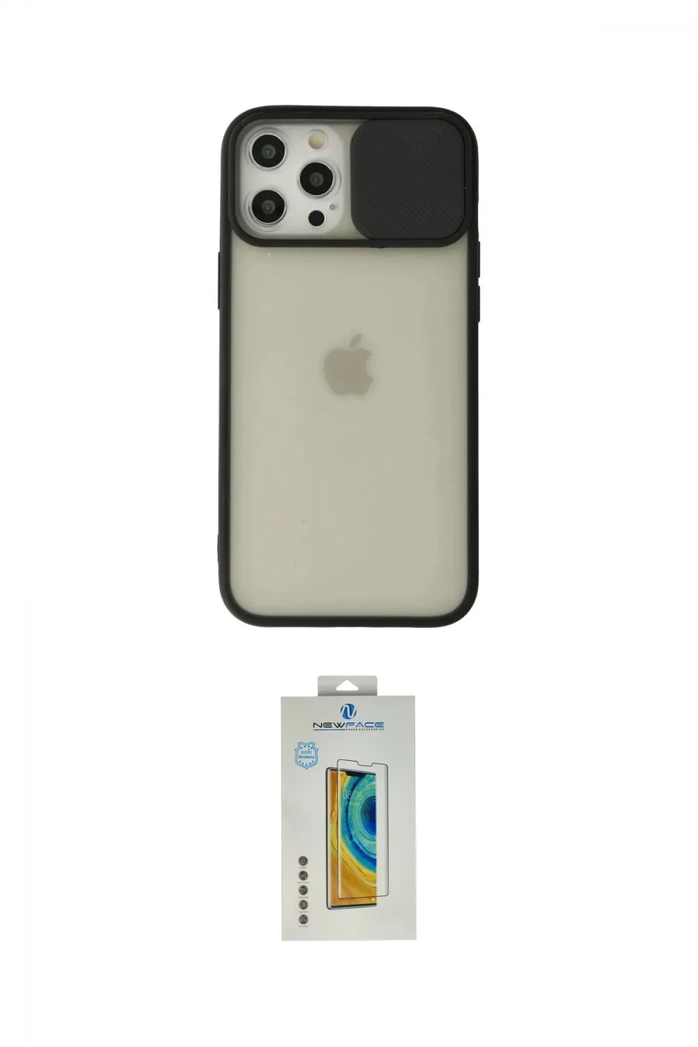 ieg™ iPhone 12 Pro Max Kılıf Vadi Çizgi - Siyah Polymer Nano Ekran Koruyucu