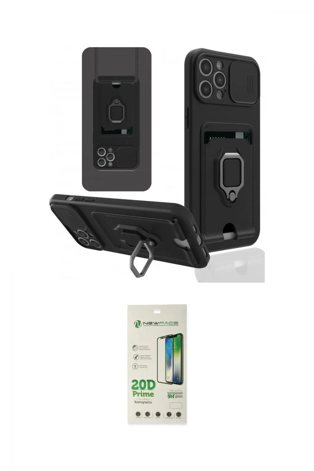 ieg™ iPhone 12 Pro Max Kılıf Vadi Form Prime - Siyah 20D Premium Cam Ekran Koruyucu