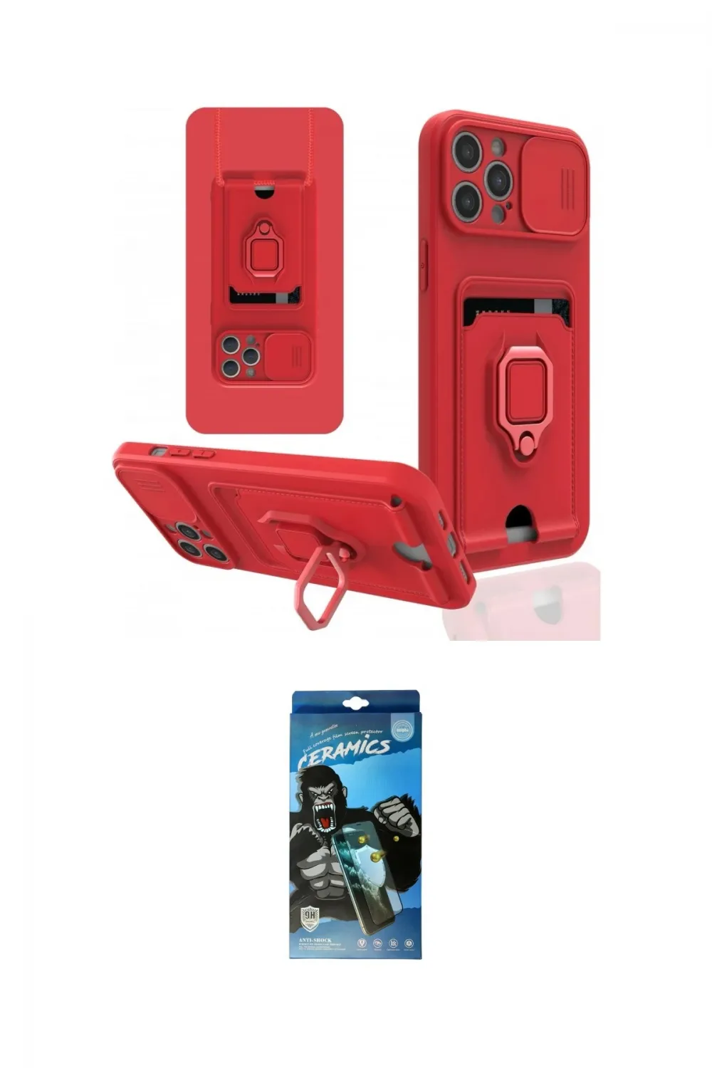 ieg™ iPhone 12 Pro Max Kılıf Vadi Form Prime - Siyah 34D Izgaralı Cam