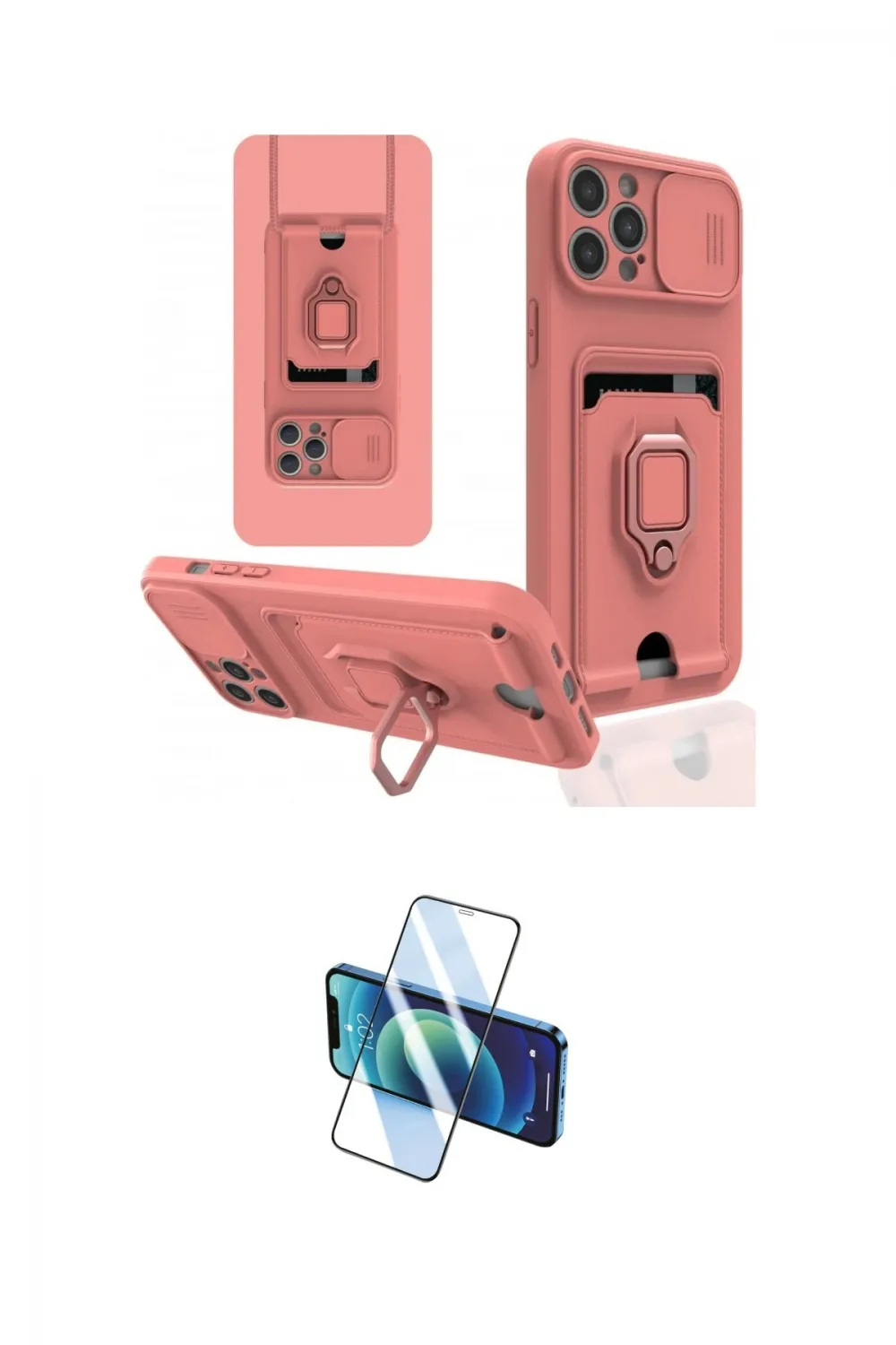 ieg™ iPhone 12 Pro Max Kılıf Vadi Form Prime - Siyah 3D Antistatik Cam Ekran Koruyucu