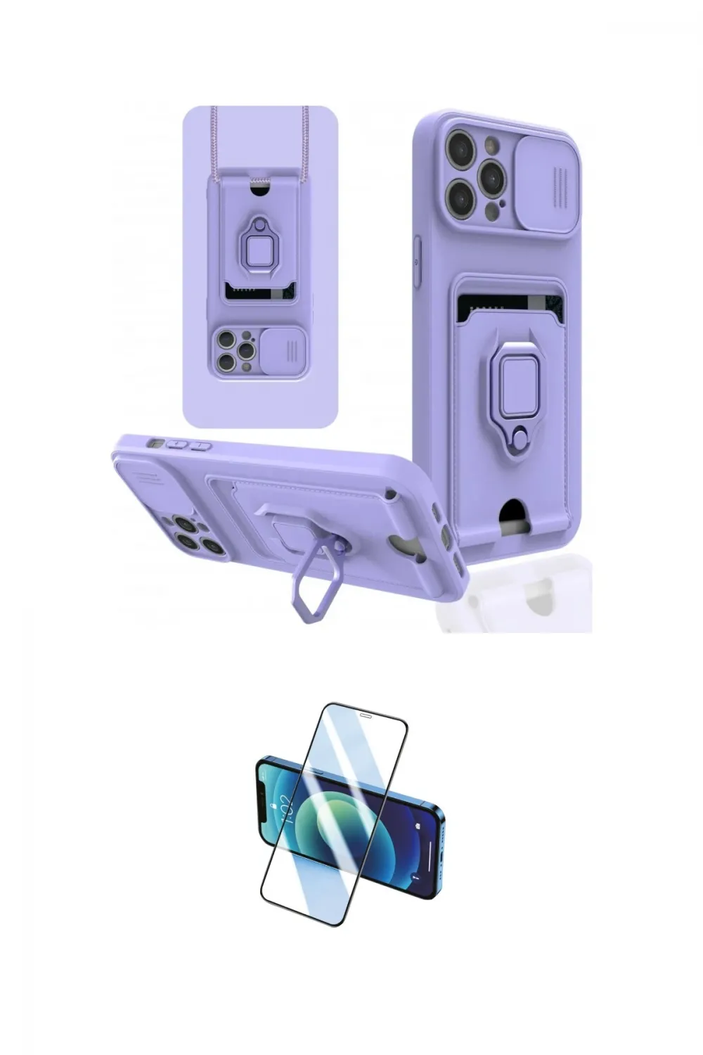 ieg™ iPhone 12 Pro Max Kılıf Vadi Form Prime - Siyah 3D Antistatik Seramik Nano Ekran Koruyucu