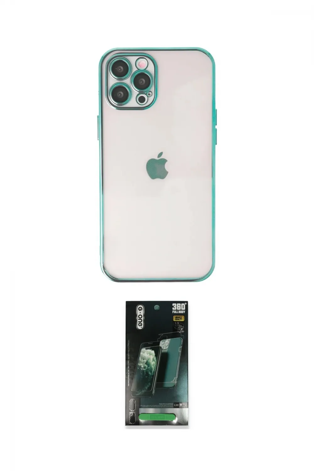 ieg™ iPhone 12 Pro Max Kılıf Vadi Minimal - Şeffaf 360 Full Body Arka Koruyucu