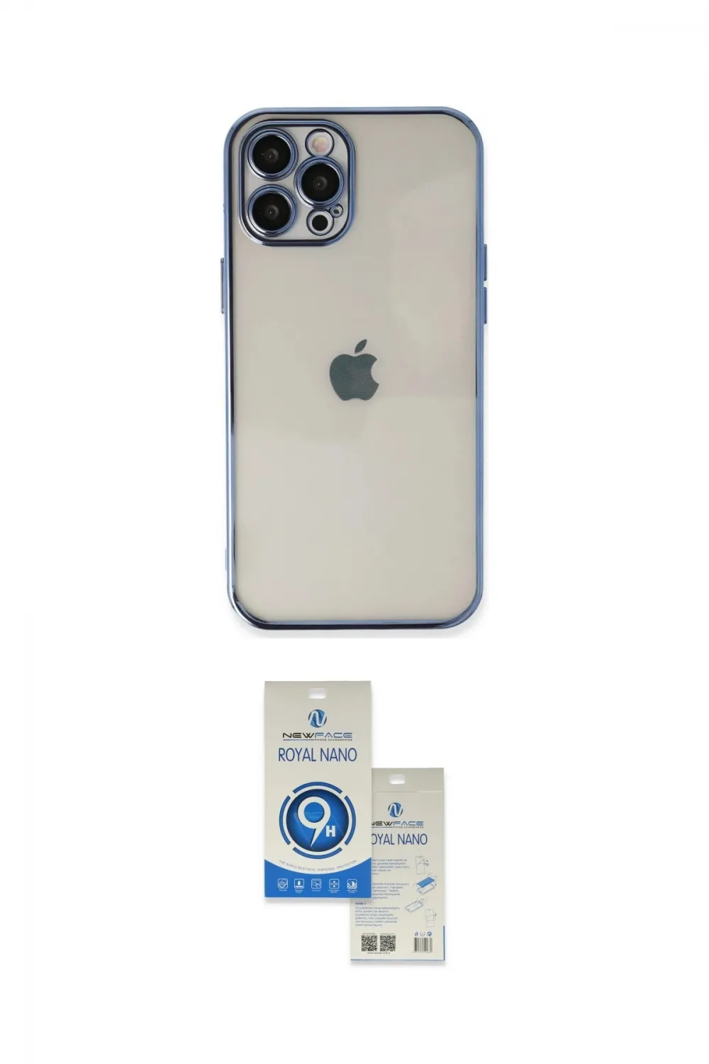 ieg™ iPhone 12 Pro Max Kılıf Vadi Minimal - Şeffaf Royal Nano Ekran Koruyucu