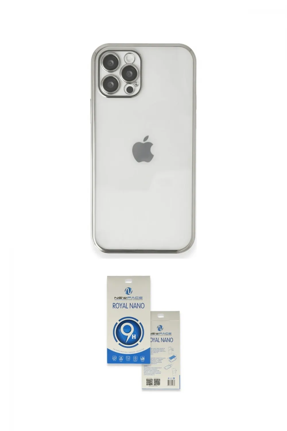 ieg™ iPhone 12 Pro Max Kılıf Vadi Minimal - Şeffaf Royal Nano Ekran Koruyucu