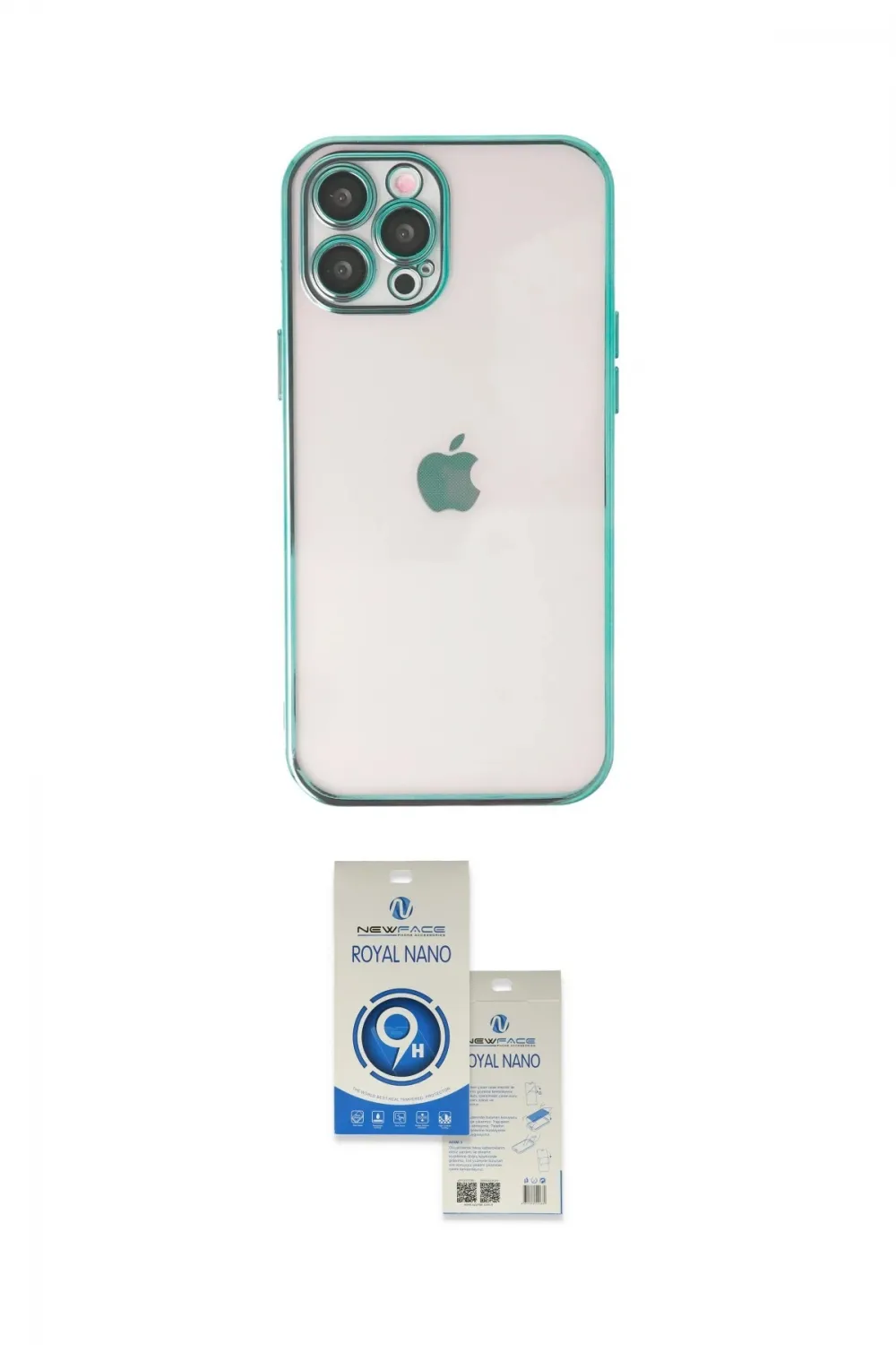 ieg™ iPhone 12 Pro Max Kılıf Vadi Minimal - Şeffaf Royal Nano Ekran Koruyucu