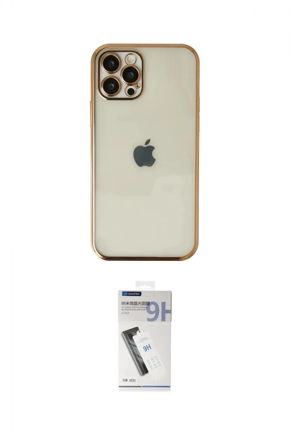 ieg™ iPhone 12 Pro Max Kılıf Vadi Minimal - Şeffaf Uv Polymer Nano Ekran Koruyucu